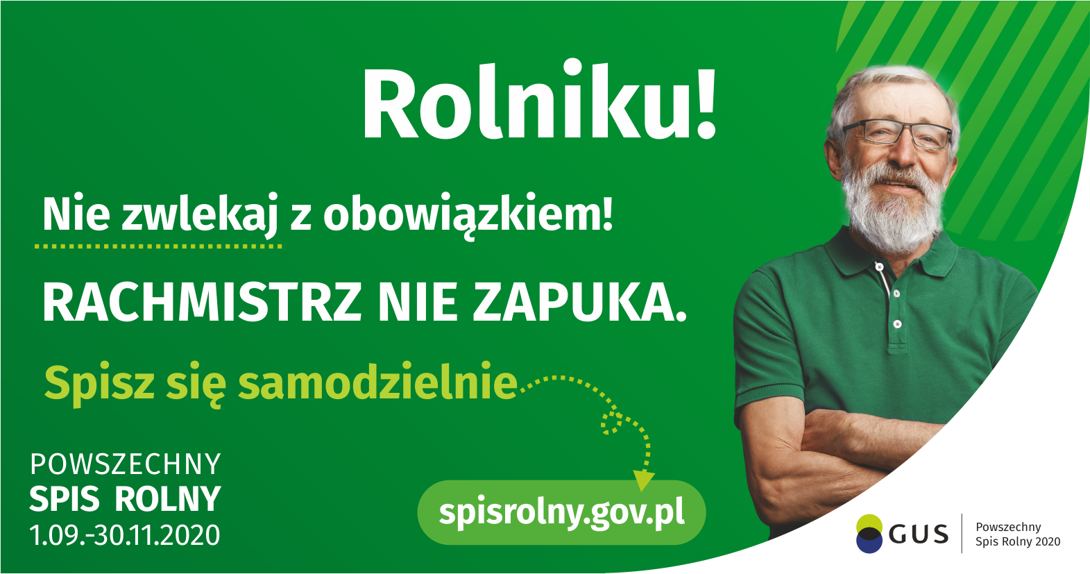 Rolniku sisz się sam- rachmistrz nie zapuka. Z troski o zdrowie i bezpieczeństwo rolników oraz pracowników statystyki zawieszono wywiady bezpośrednie.