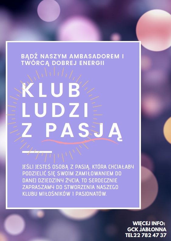 Klub ludzi z pasją. Podziel się swoim zamiłowaniem do danej dziedziny życia. 