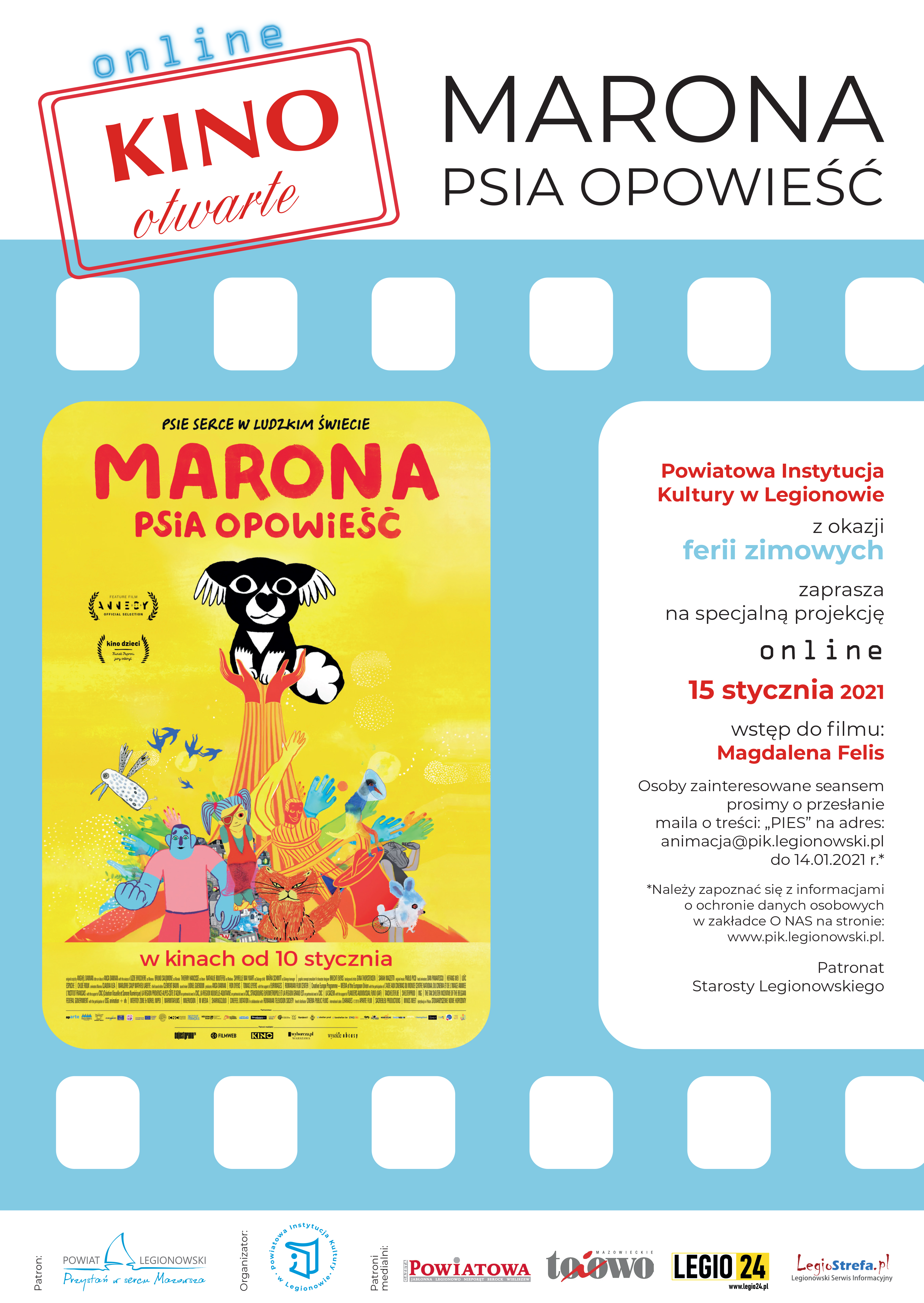 Kuno otwarte PIK zaprasza do film online Marona - psia opowieść