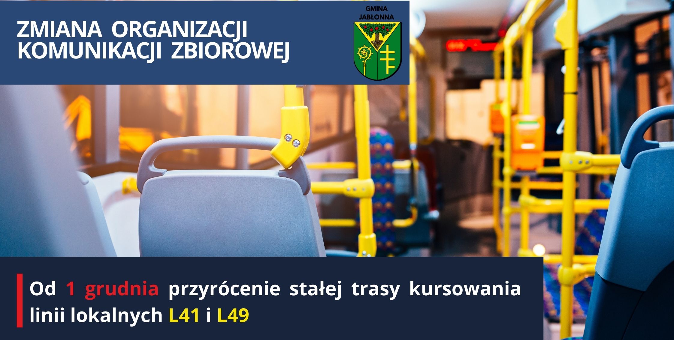 Infografika dot. przywrócenia stałej trasy kursowania linii L41 i L49