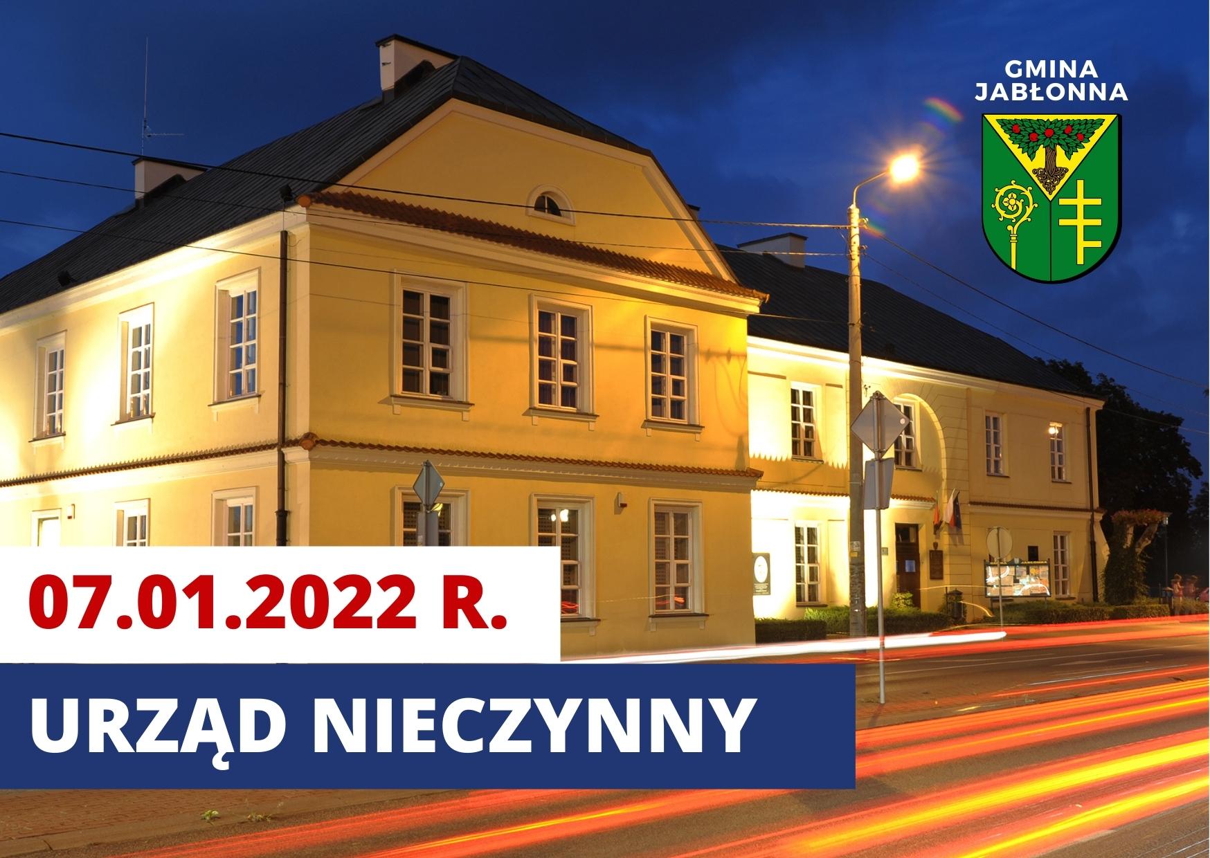 Infografika: 7 styczna 2022 r. - Urząd Nieczynny