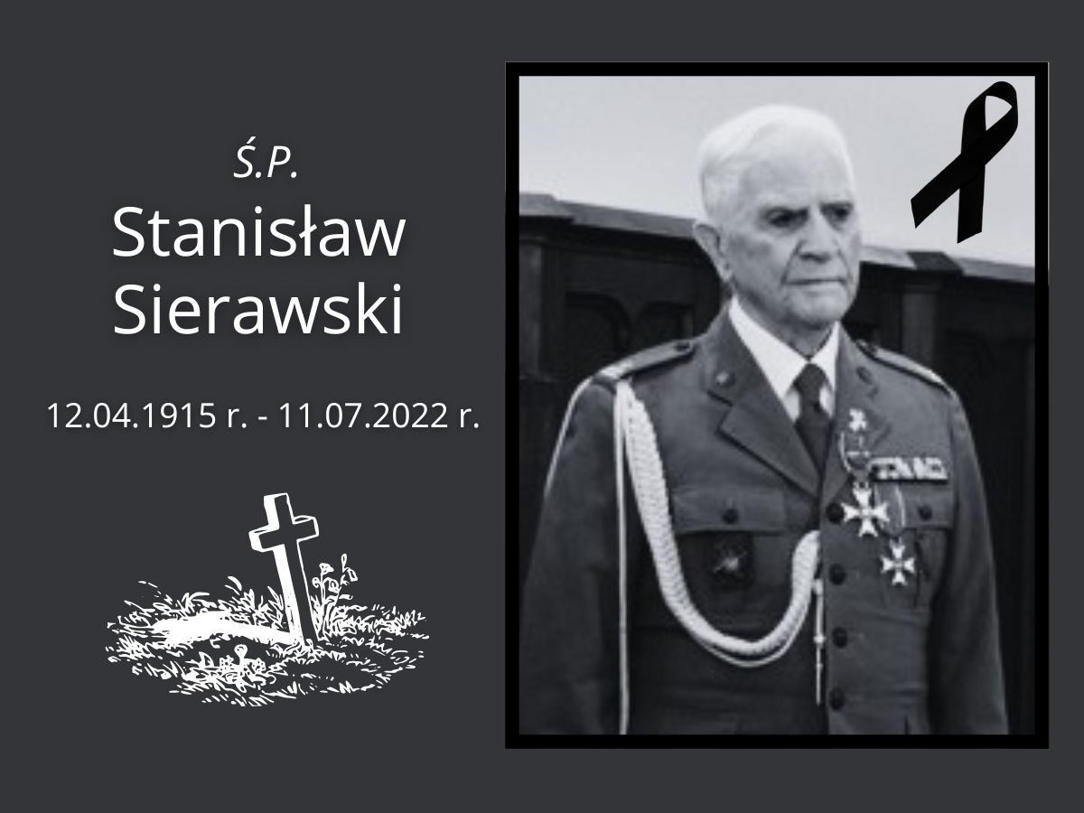 zdjęcie płk. Staniasława Sierawskiego 12.04.1915 r. - 11.07.2022 r. zdjęcie płk. Staniasława Sierawskiego 12.04.1915 r. - 11.07.2022 r.