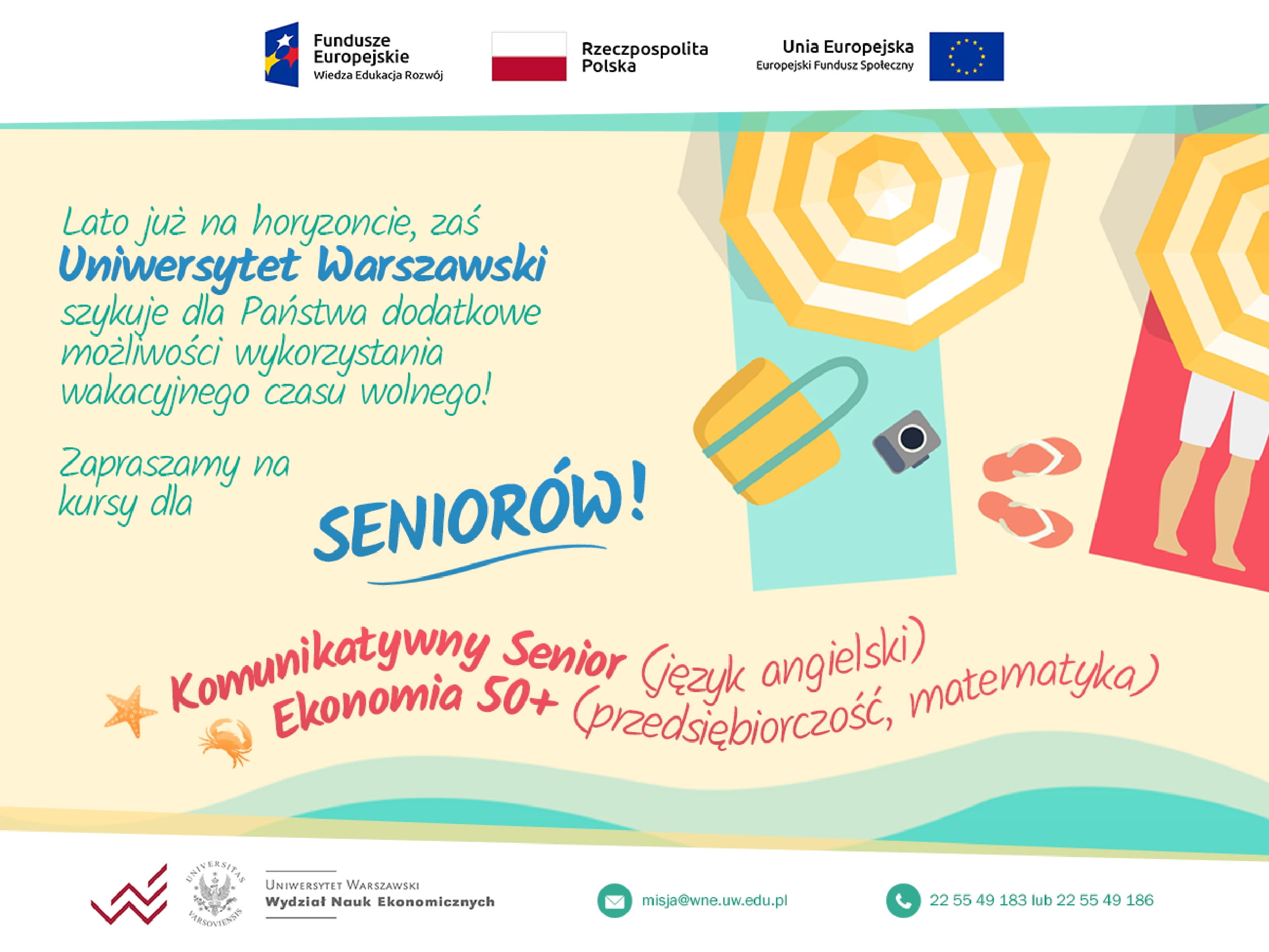 Infografika nt. bezpłatnych kursów dla seniorów Infografika nt. bezpłatnych kursów dla seniorów