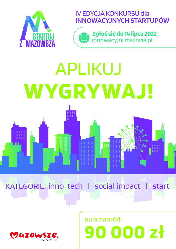 Plakat: IV edycja konkursu Startuj z Mazowsza