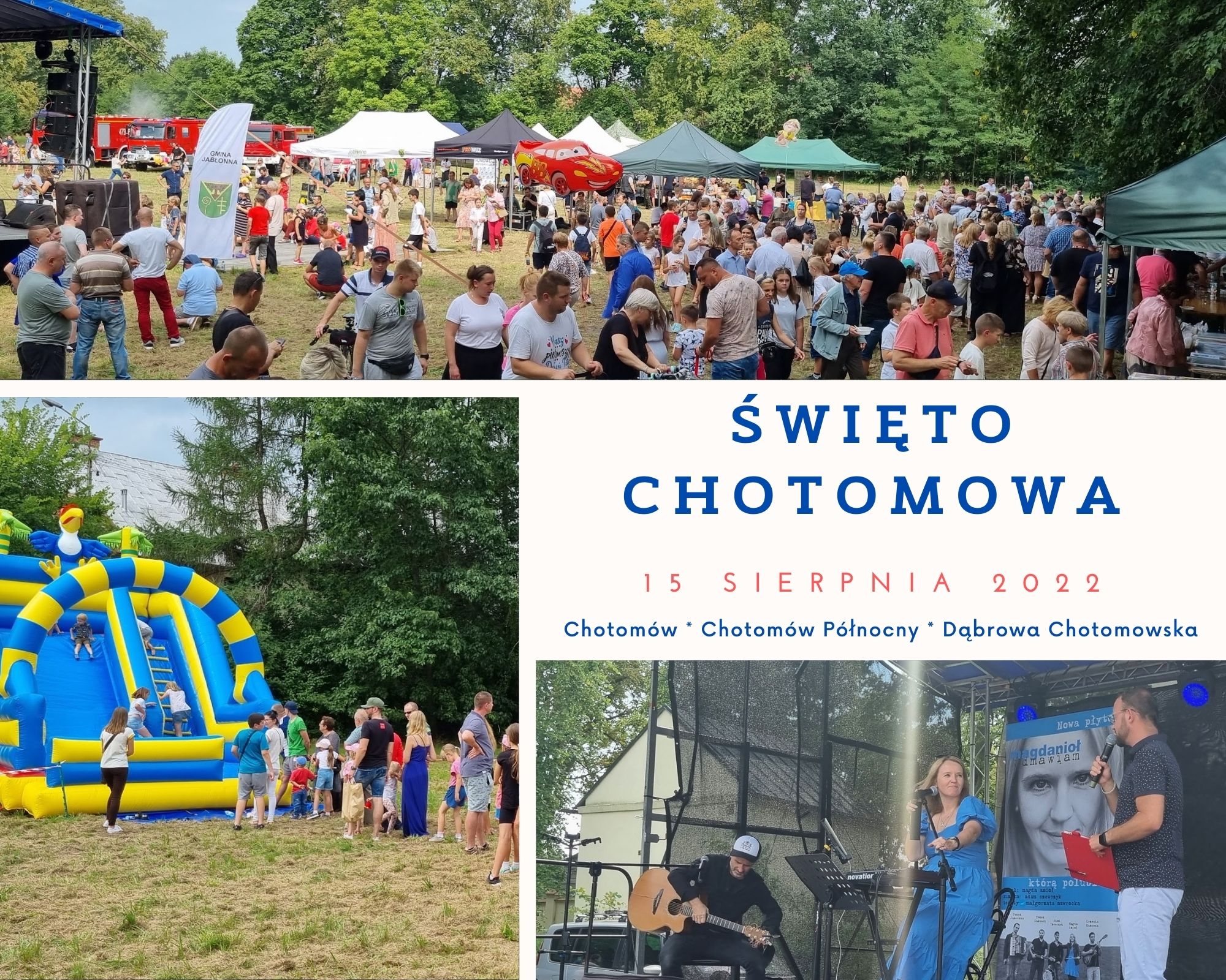Kolaż zdjęć - Święto Chotomowa 15 sierpnia 2022 Kolaż zdjęć - Święto Chotomowa 15 sierpnia 2022