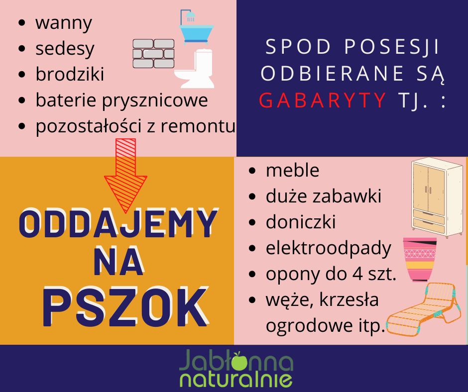 Infografika na temat odbioru odpadów gabarytowych w Gminie Jabłonna Infografika na temat odbioru odpadów gabarytowych w Gminie Jabłonna